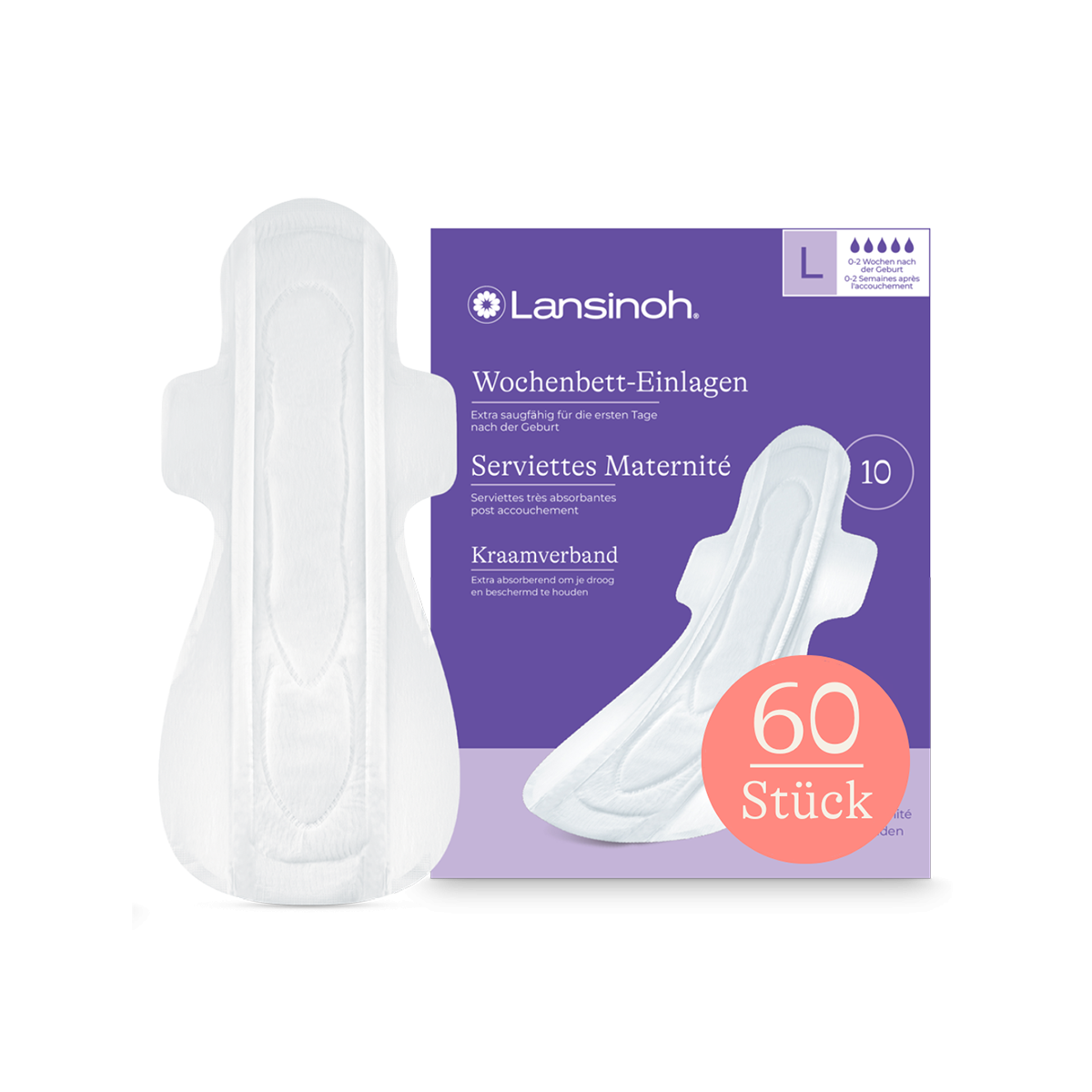 Lansinoh Wochenbett-Einlagen Wochen 0-2  box