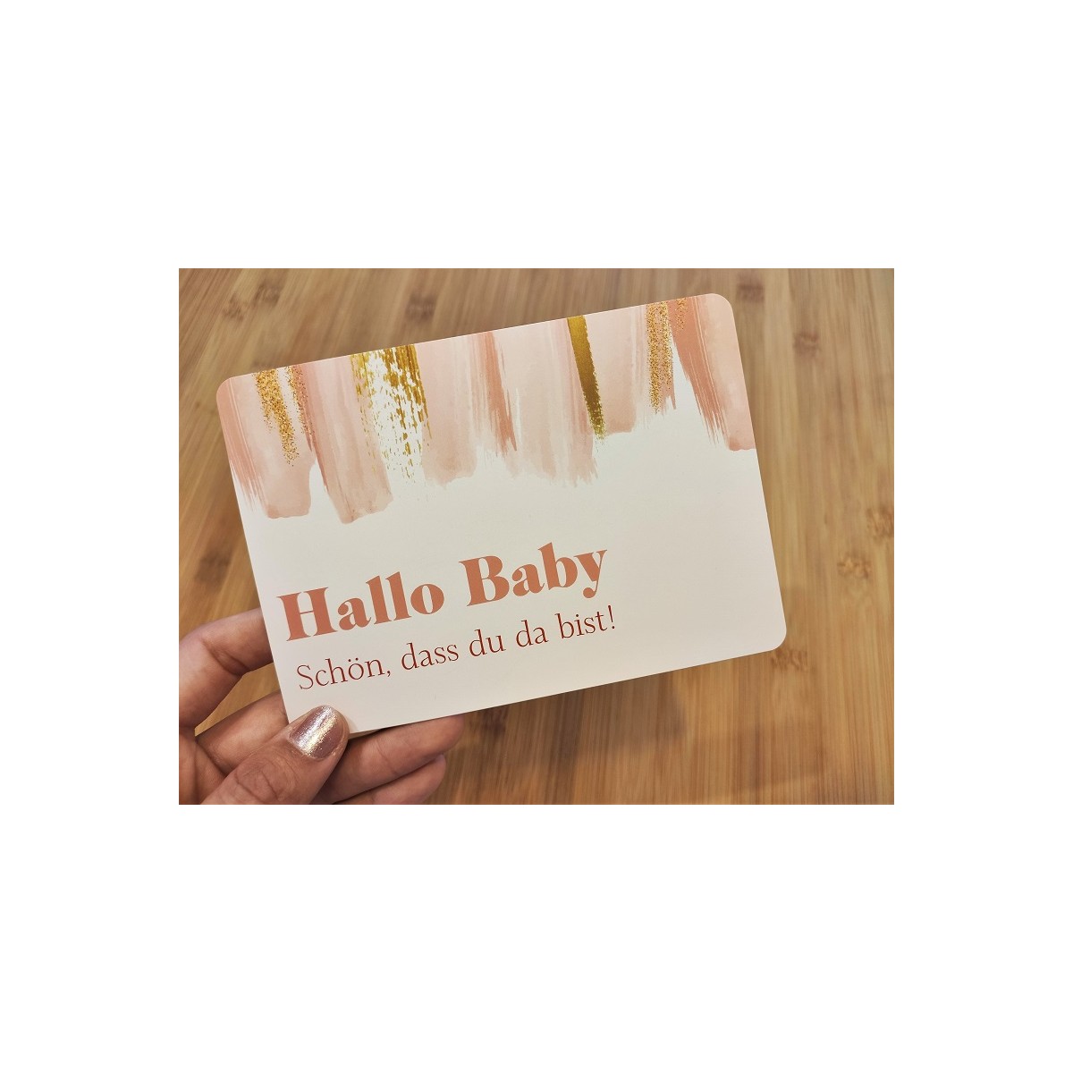 NoWaste - Karte zur Geburt Rosé box