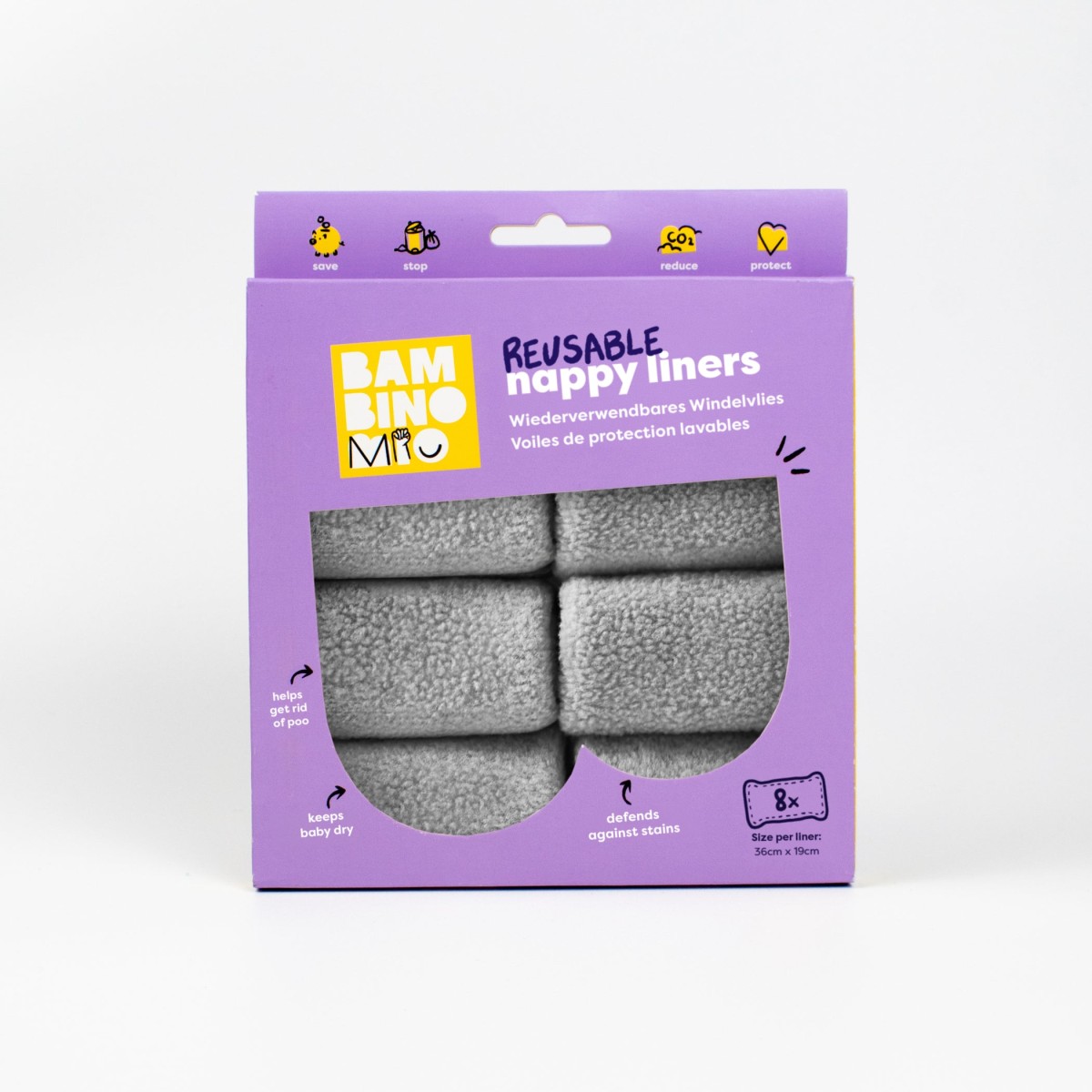 Mio Bambino - waschbares Windelvlies 8 S box