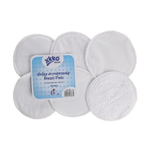 XKKO waschbare Stilleinlagen Organic - Weiss 6er Pack
