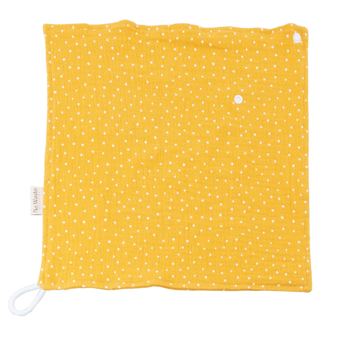 NoWaste Schnuffeltuch Senfgelb/Punkte box