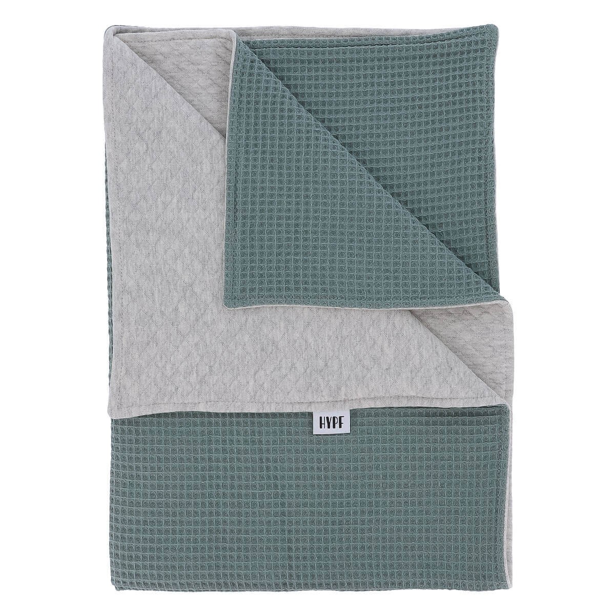 Hypf Babydecke Waffel old green - hellgr box