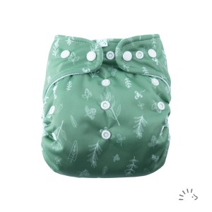 Popolini Snap2Fit Überhose One Size Green Leaves