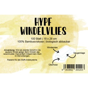 Hypf Windelvlies für Stoffwindeln - 100 Blatt
