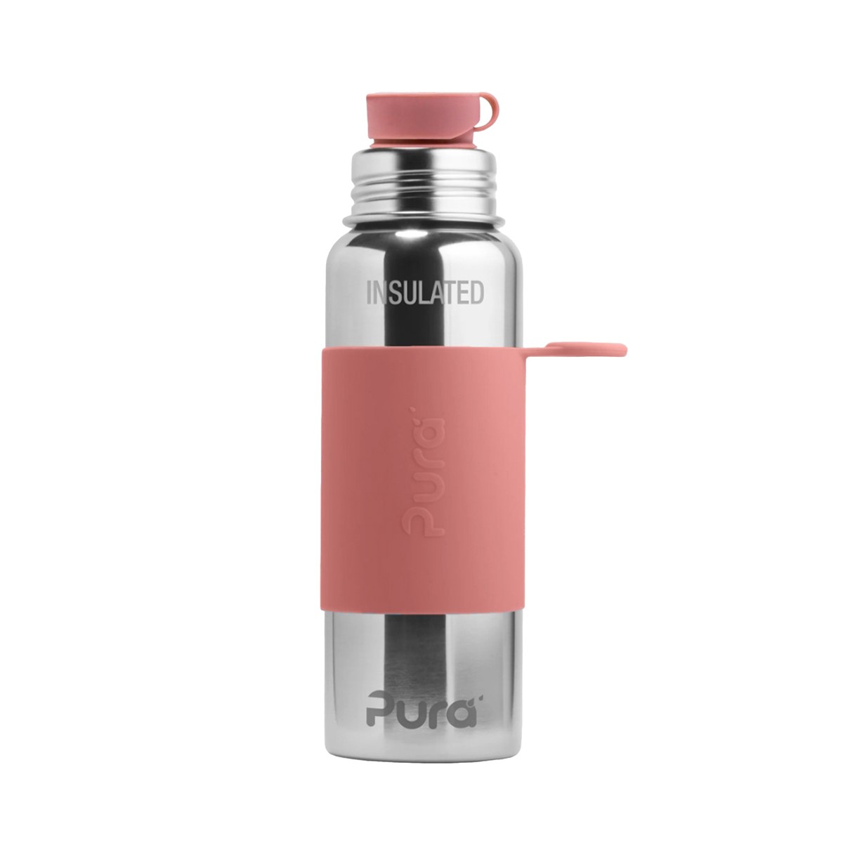 Pura Isolierte Sportflasche 600ml Rose box