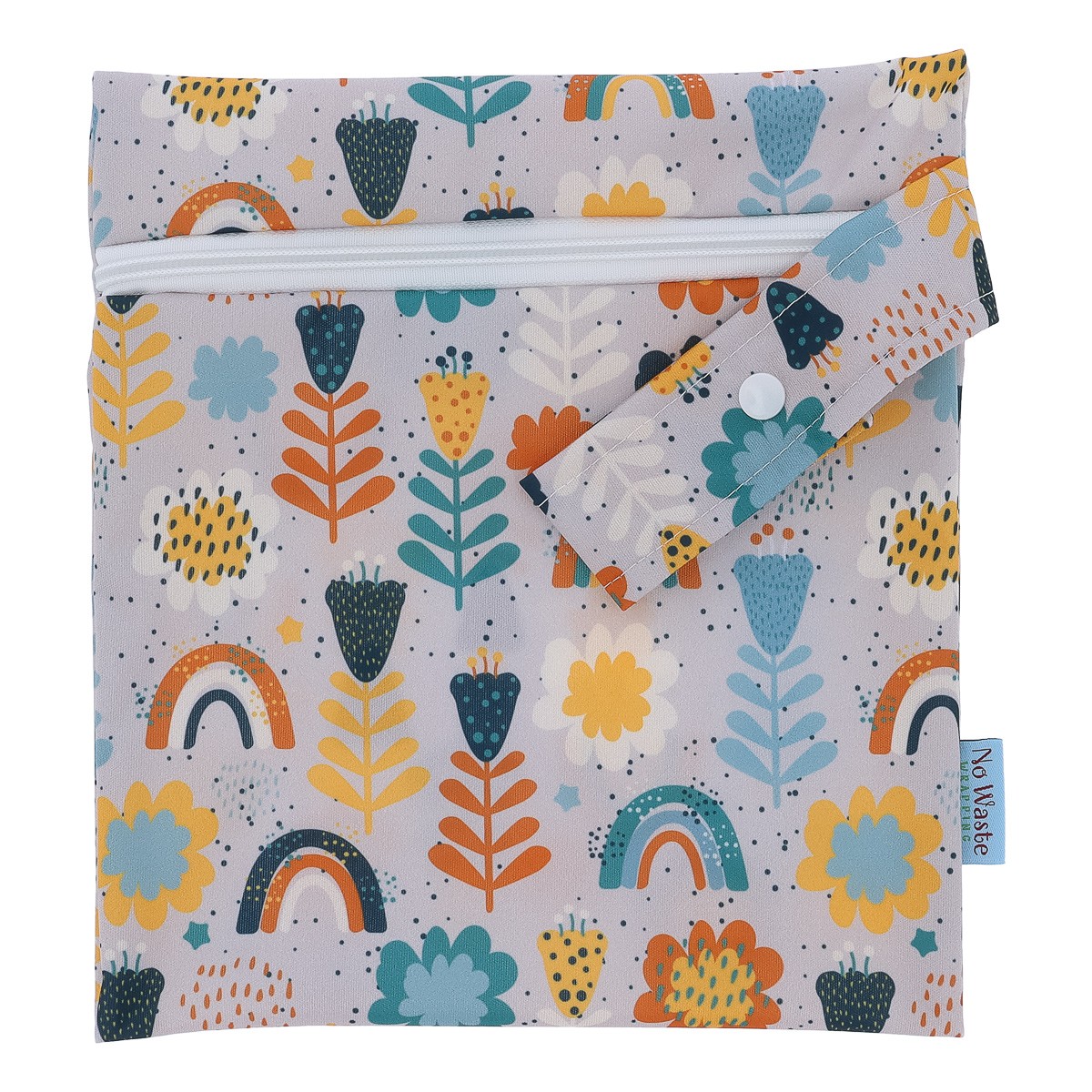 NoWaste WetBag M Teals & Flowers box